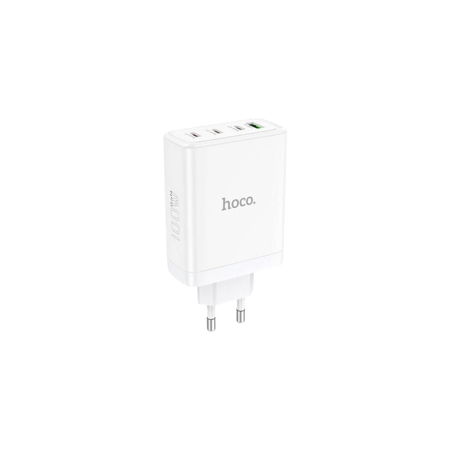 Turbo Cargador Hoco N31 100W,  1 USB A + 3 USB-C, Color Blanco 3