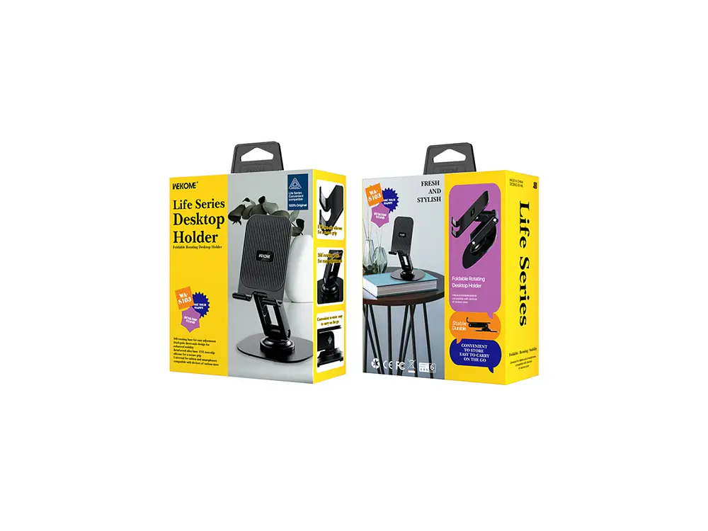 Soporte Para Teléfono Wekome WA-S103, Giro 360°, Color Negro 2