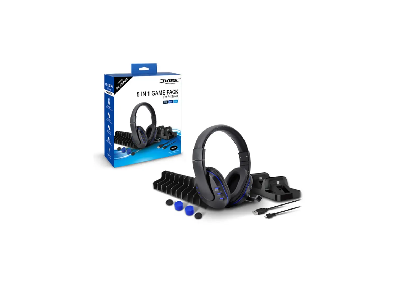 Pack Gamer Dobe TP4-18101, 5 en 1 para PS4 1