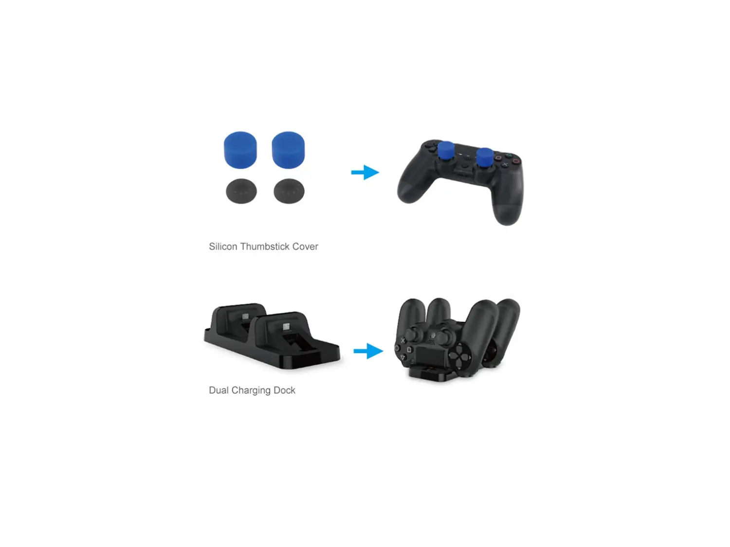 Pack Gamer Dobe TP4-18101, 5 en 1 para PS4 2