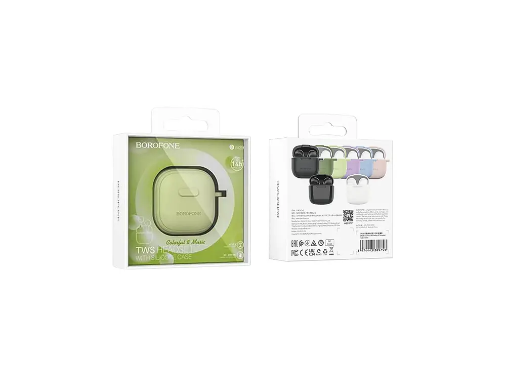 Audífono Bluetooth Borofone BW29, Color Verde 2