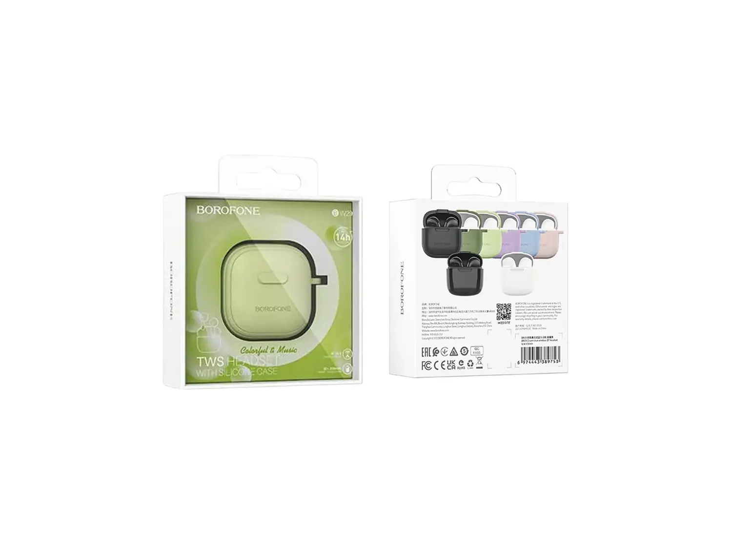 Audífono Bluetooth Borofone BW29, Color Verde 2