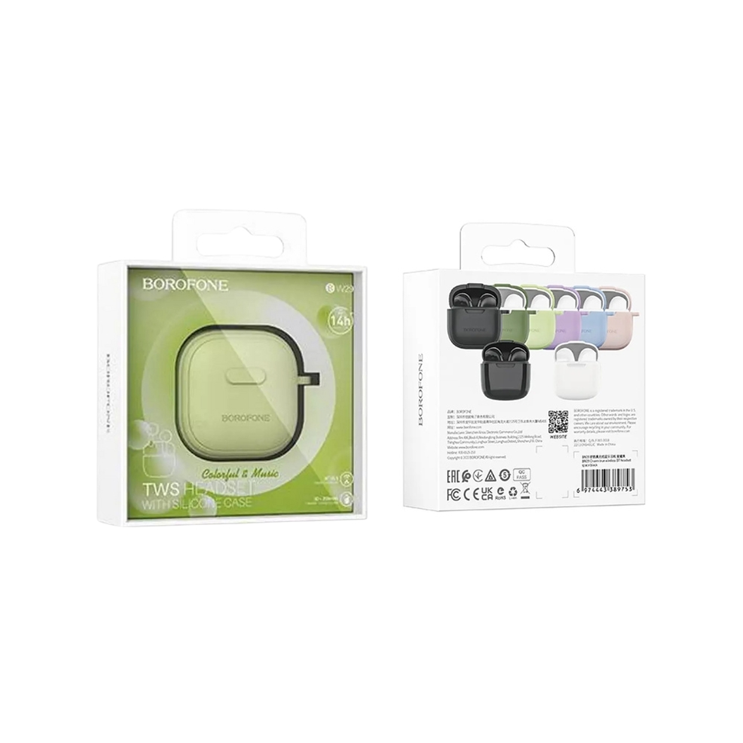 Audífono Bluetooth Borofone BW29, Color Verde 2