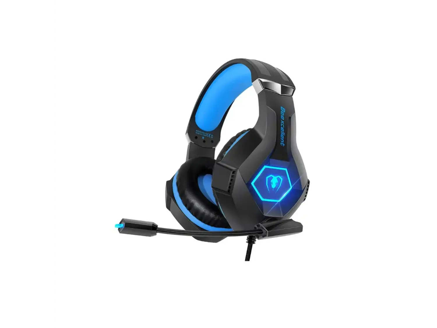 Audífono Gamer Beexcellent GM-6, Color Negro, Luz Azul 1