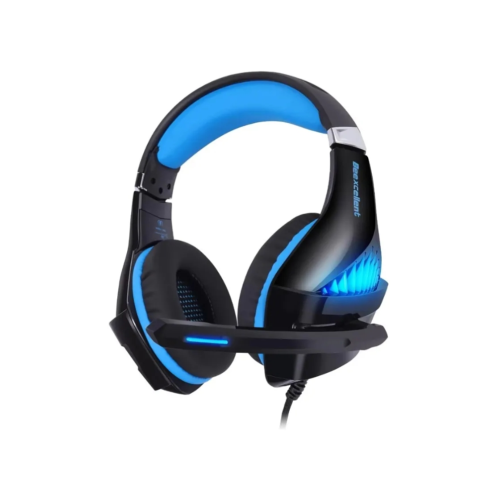 Audífono Gamer Beexcellent GM-5, Color Negro, Luz Azul 2