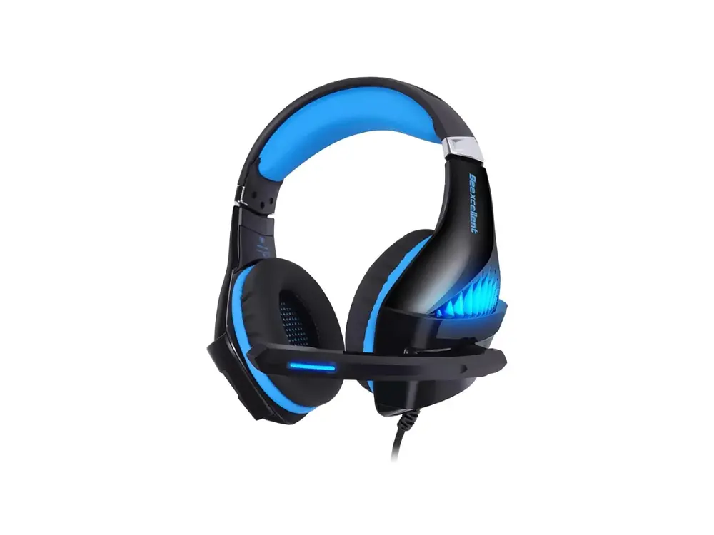 Audífono Gamer Beexcellent GM-5, Color Negro, Luz Azul 2