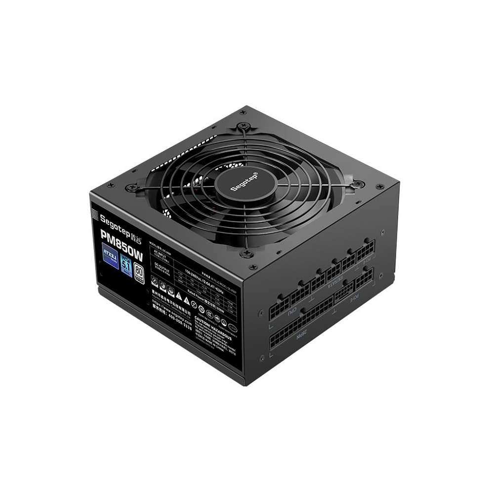 Fuente de Poder Segotep PM850W 80 Plus Platinum, Color Negro 4