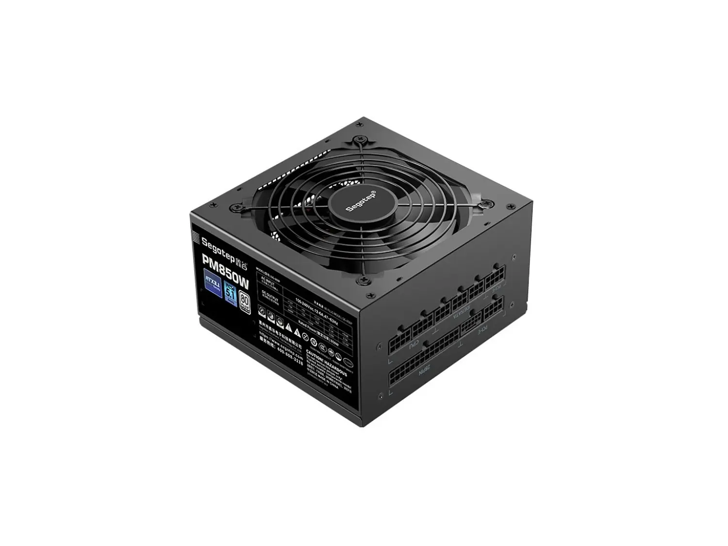 Fuente de Poder Segotep PM850W 80 Plus Platinum, Color Negro 4