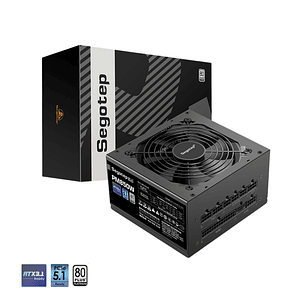 Fuente de Poder Segotep PM850W 80 Plus Platinum, Color Negro