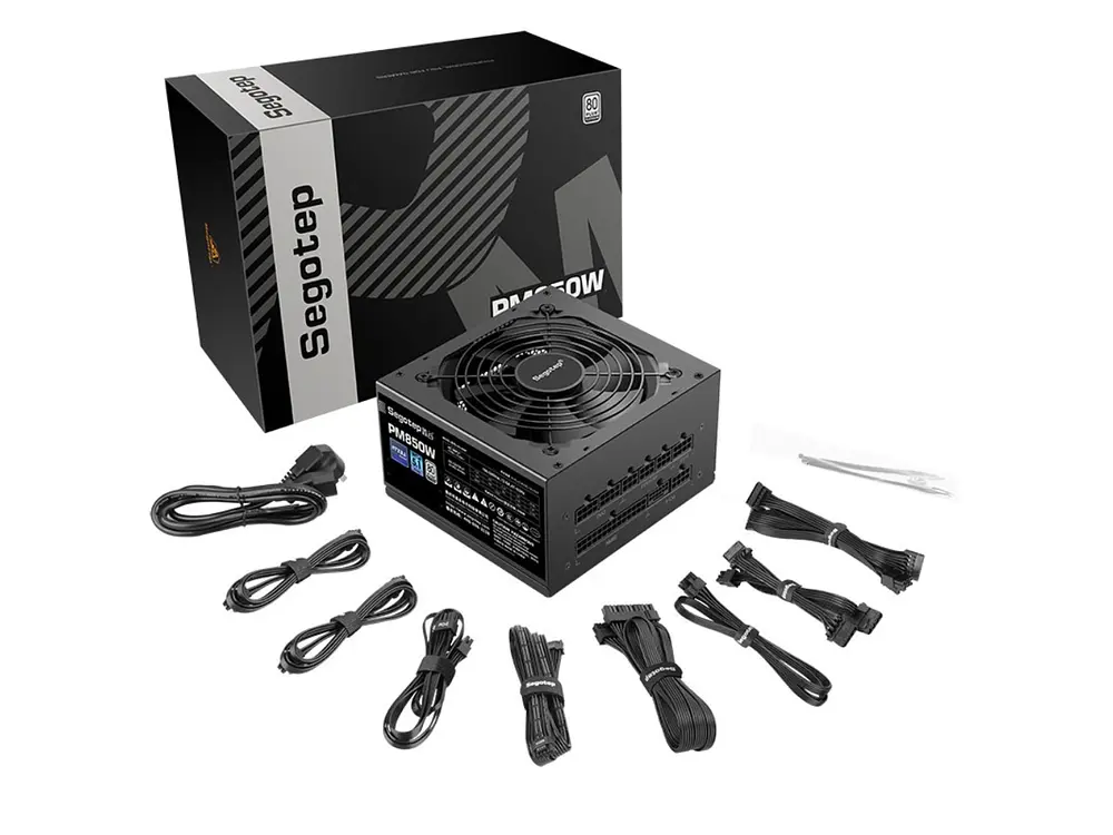 Fuente de Poder Segotep PM850W 80 Plus Platinum, Color Negro 2