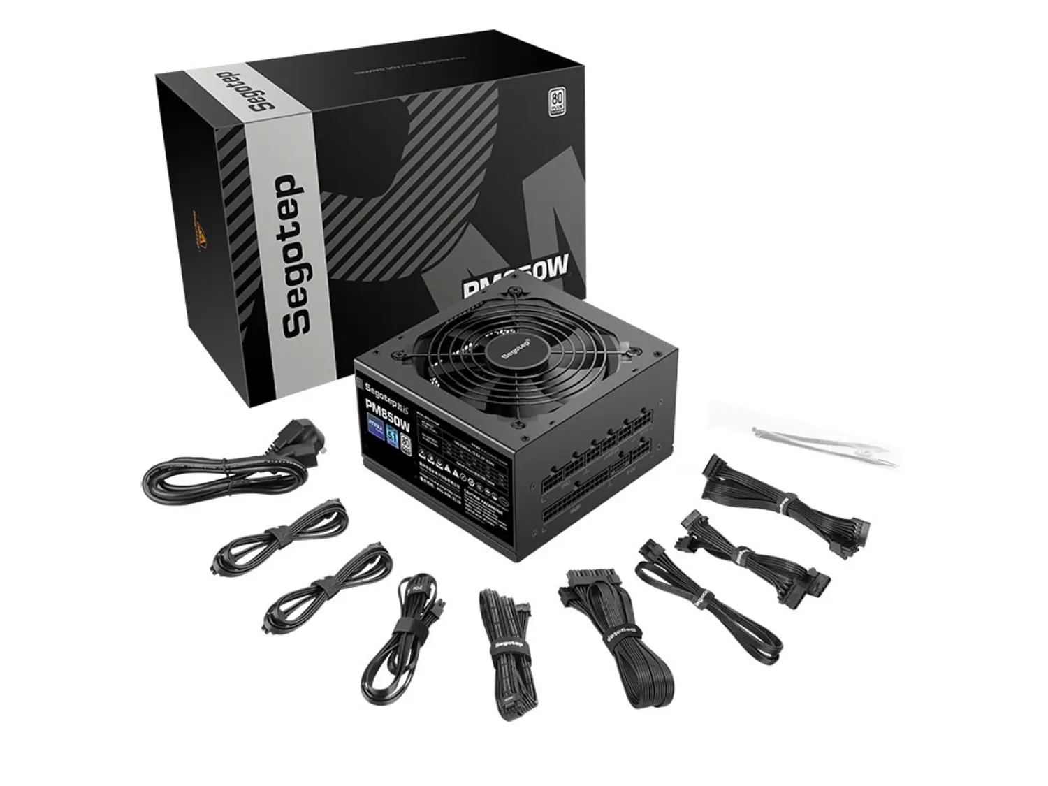 Fuente de Poder Segotep PM850W 80 Plus Platinum, Color Negro 2