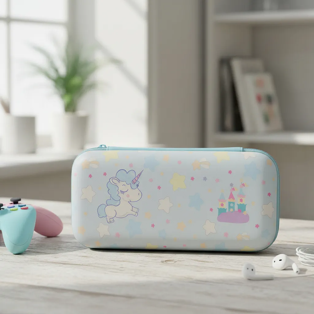 Bolso Para Nintendo Switch Oled Rígido, Diseño Unicorn 2