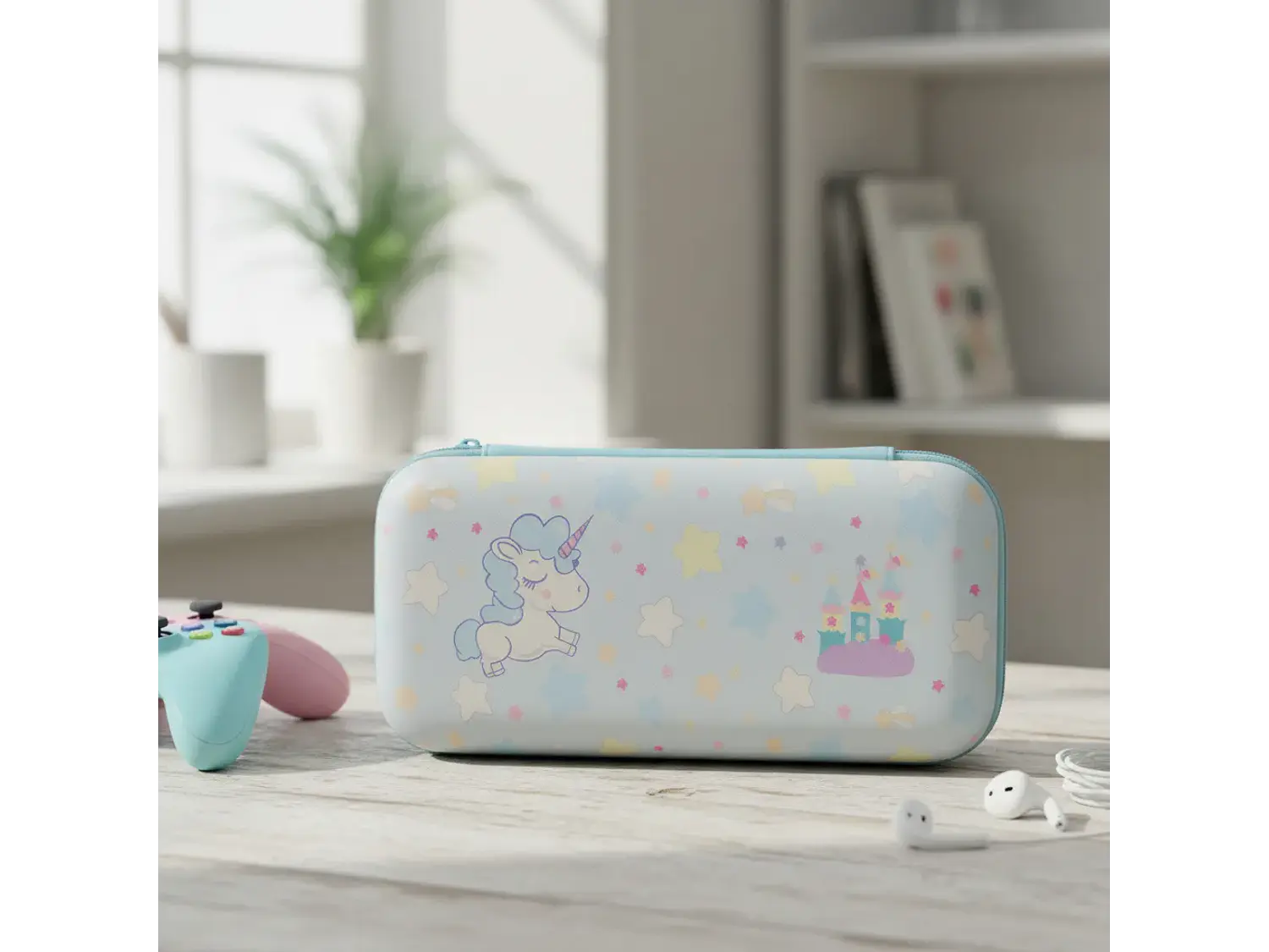 Bolso Para Nintendo Switch Oled Rígido, Diseño Unicorn 2