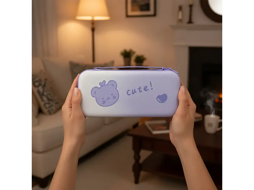 Bolso Para Nintendo Switch Oled Rígido, Diseño Purple 3