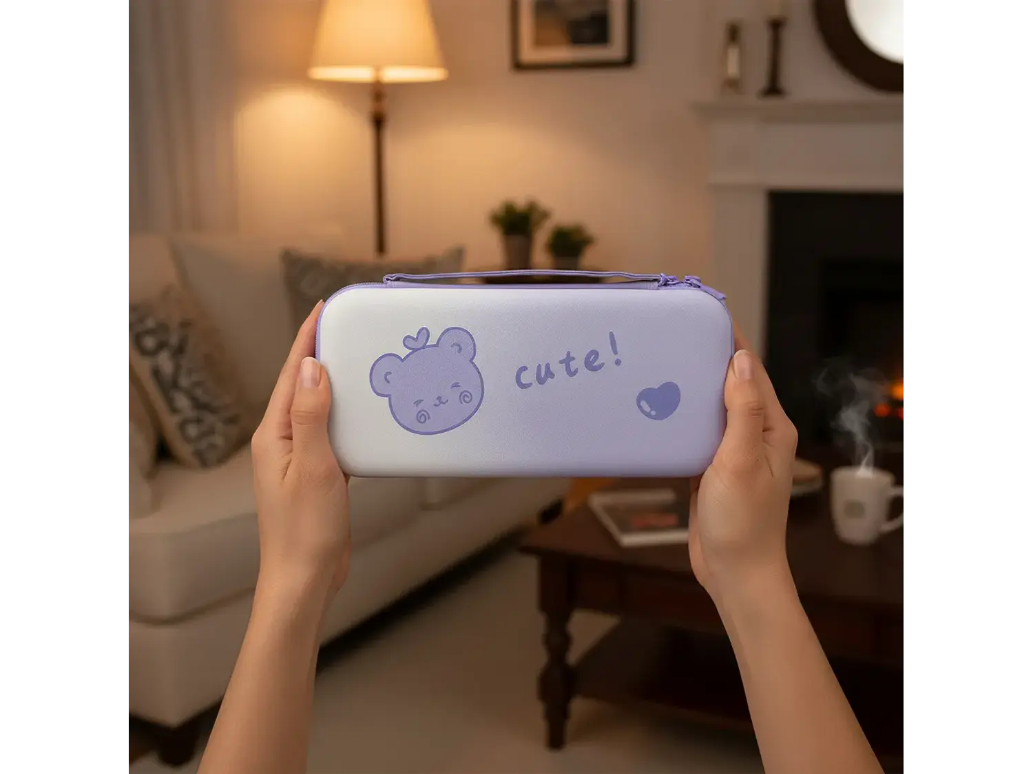 Bolso Para Nintendo Switch Oled Rígido, Diseño Purple 3