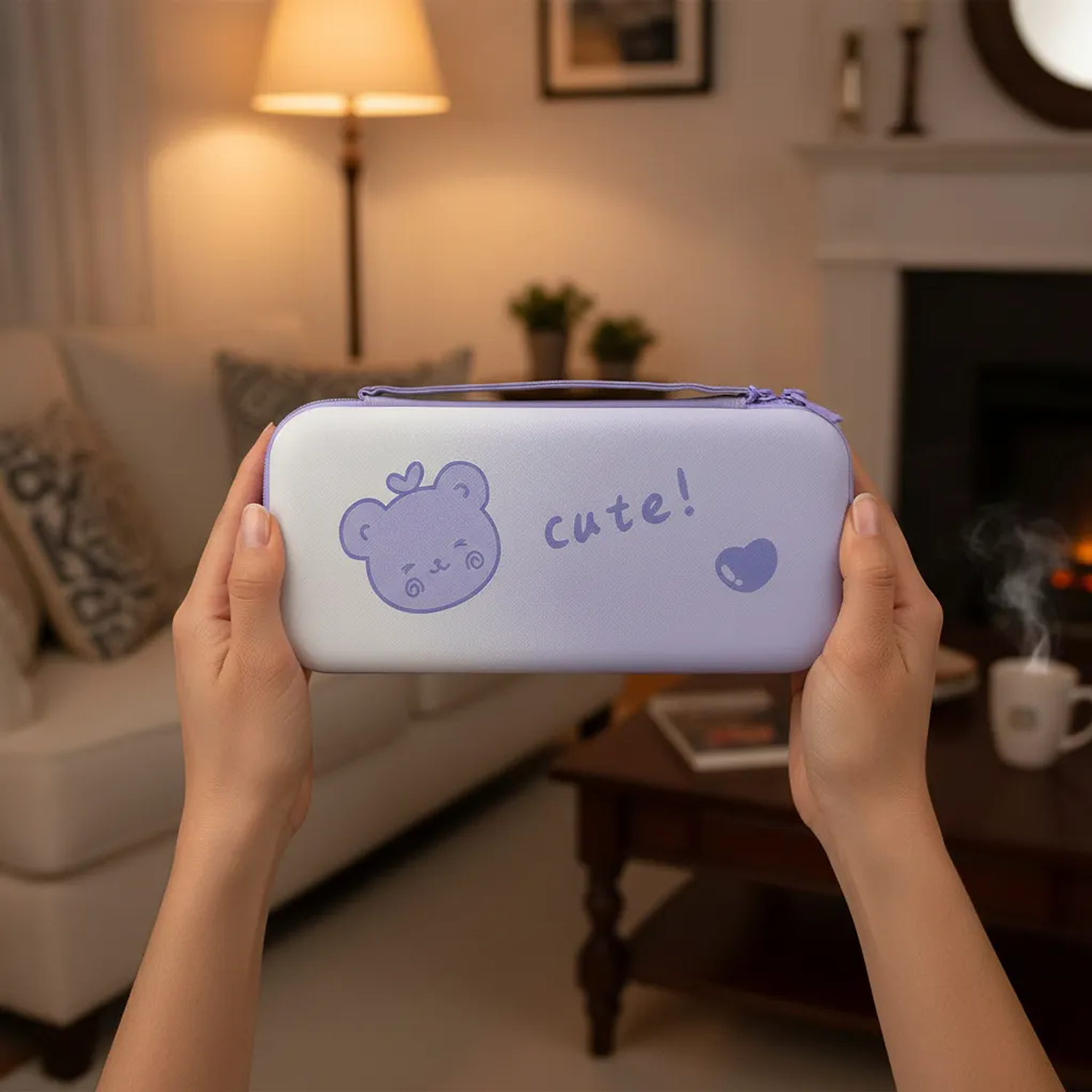 Bolso Para Nintendo Switch Oled Rígido, Diseño Purple 3