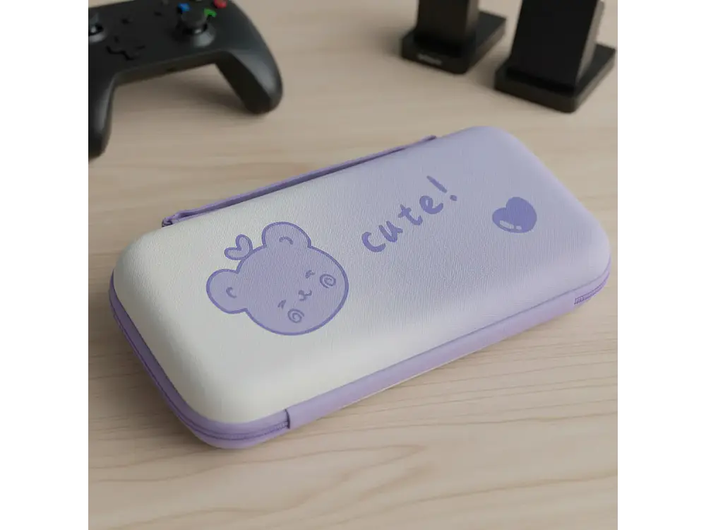 Bolso Para Nintendo Switch Oled Rígido, Diseño Purple 4