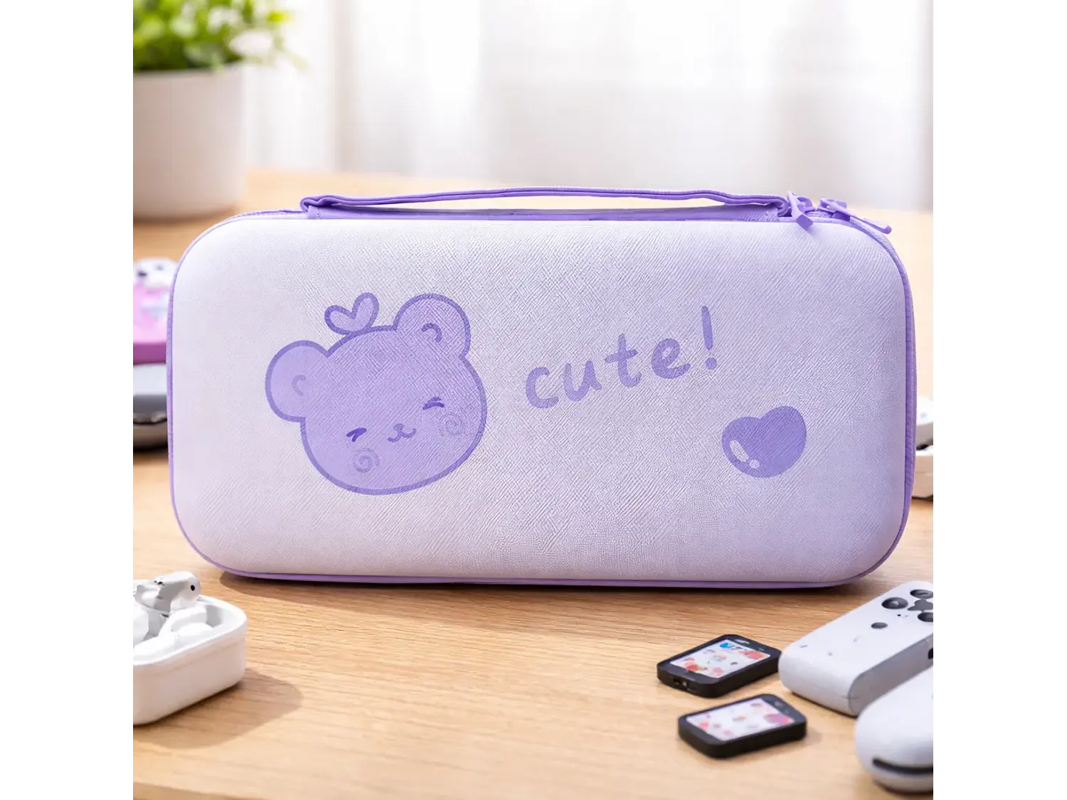 Bolso Para Nintendo Switch Oled Rígido, Diseño Purple 5