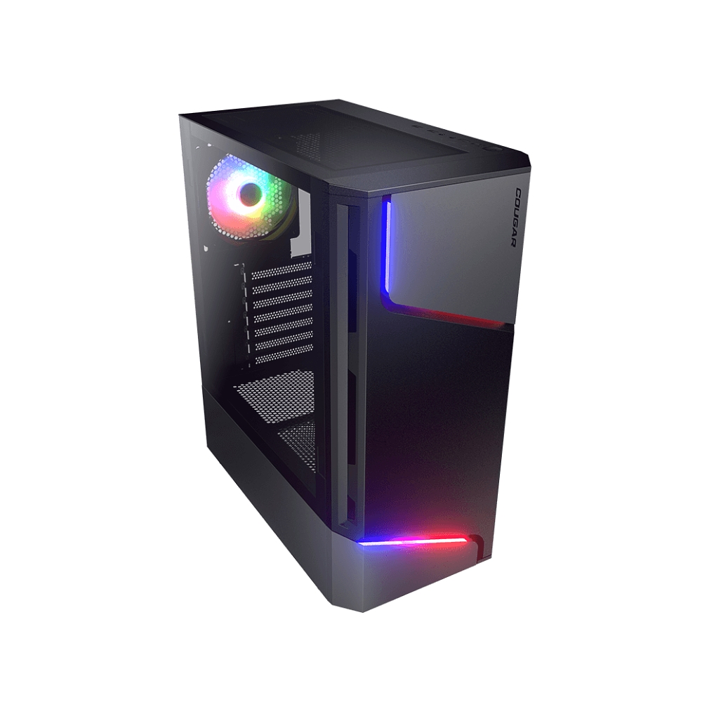 Gabinete Pc Cougar MX360 RGB, Color Negro, + 1 Ventilador 2
