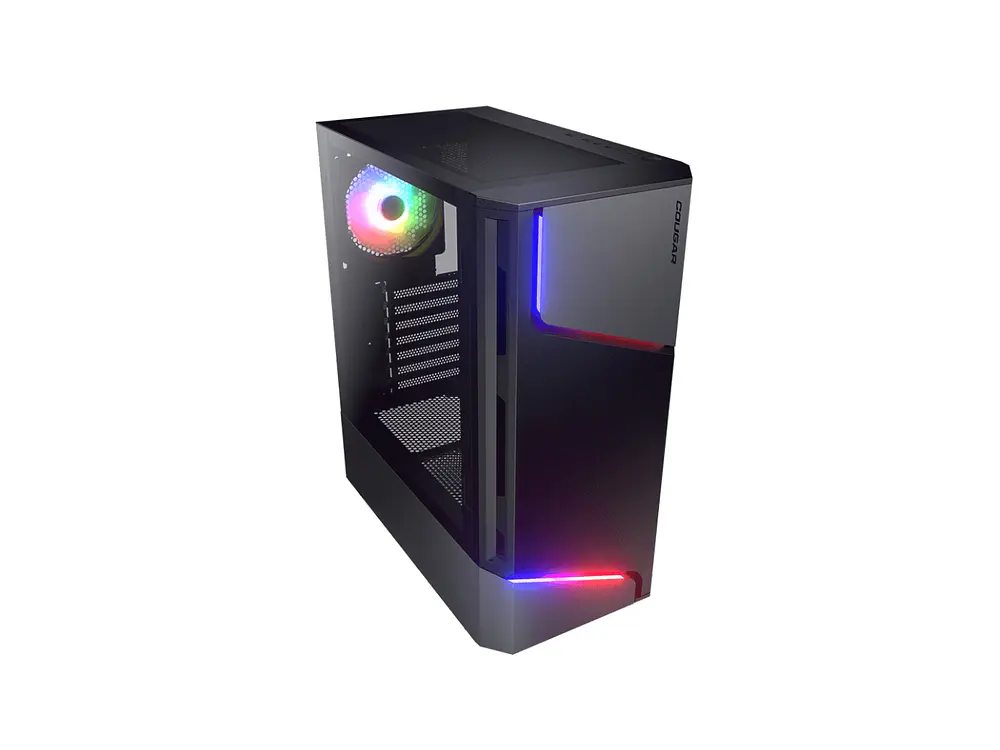 Gabinete Pc Cougar MX360 RGB, Color Negro, + 1 Ventilador 2
