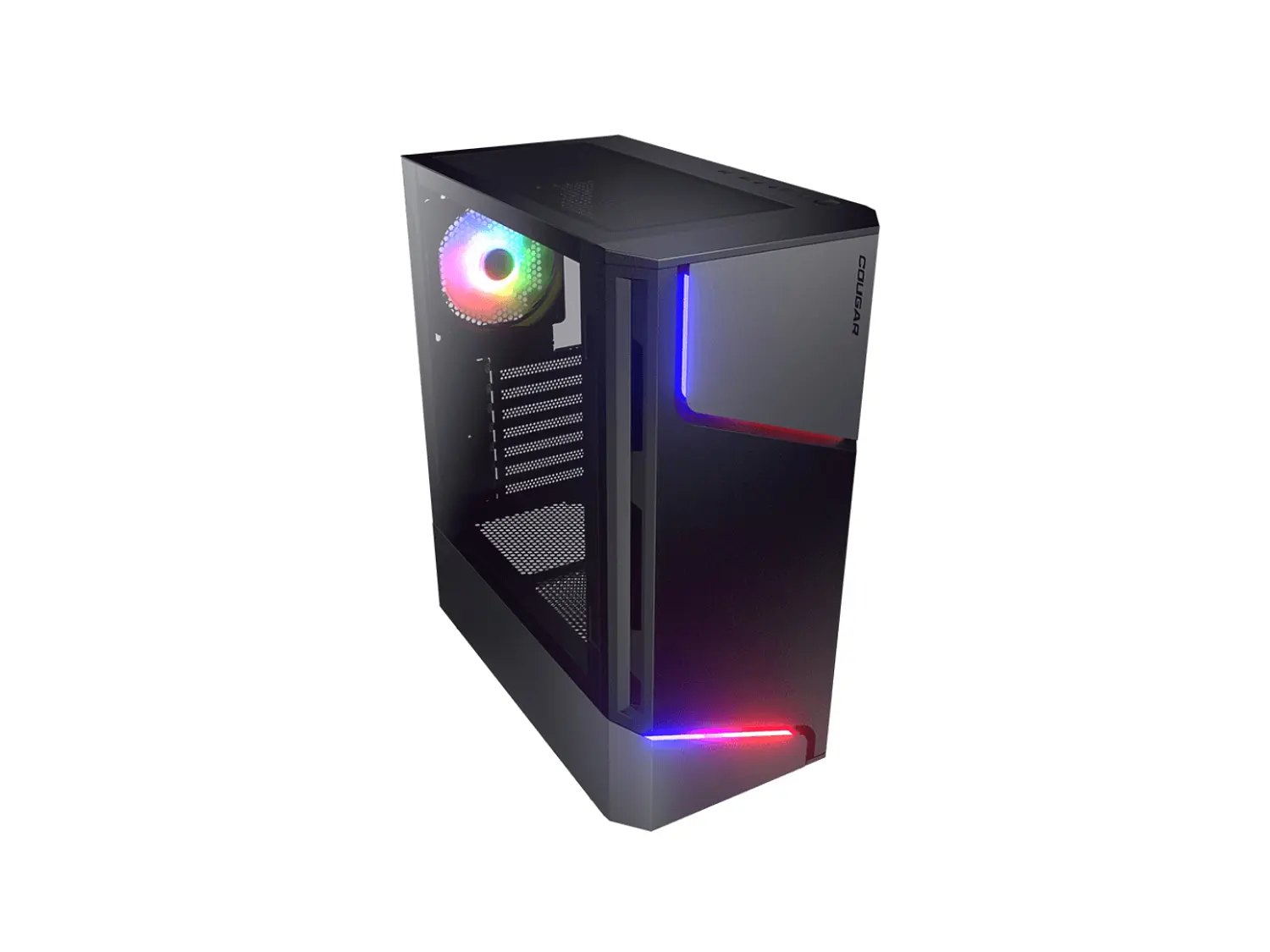 Gabinete Pc Cougar MX360 RGB, Color Negro, + 1 Ventilador 2