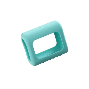 Funda Protectora De Silicona Para Parlante Jbl Go 3 + Gancho, Color Celeste