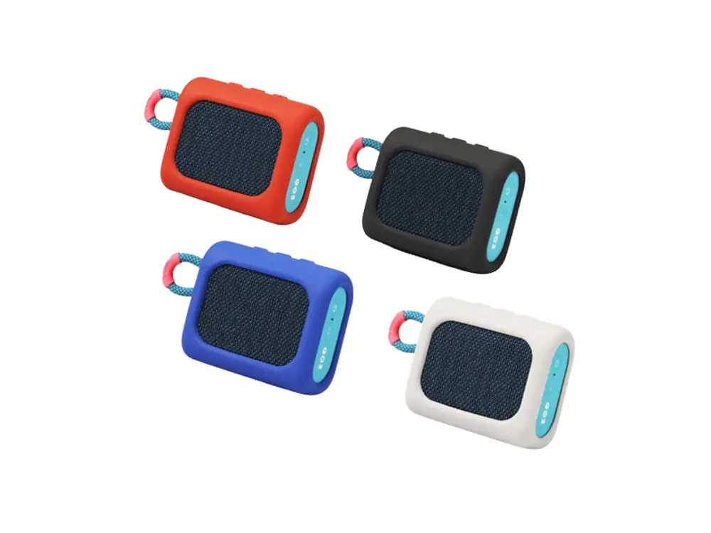 Funda Protectora De Silicona Para Parlante Jbl Go 3 + Gancho, Color Celeste 2