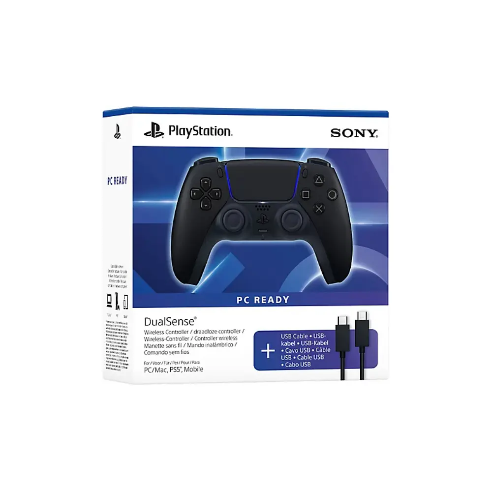 Control Inalámbrico Dualsense Black con Cable PC Ready, Sony, PS5 1