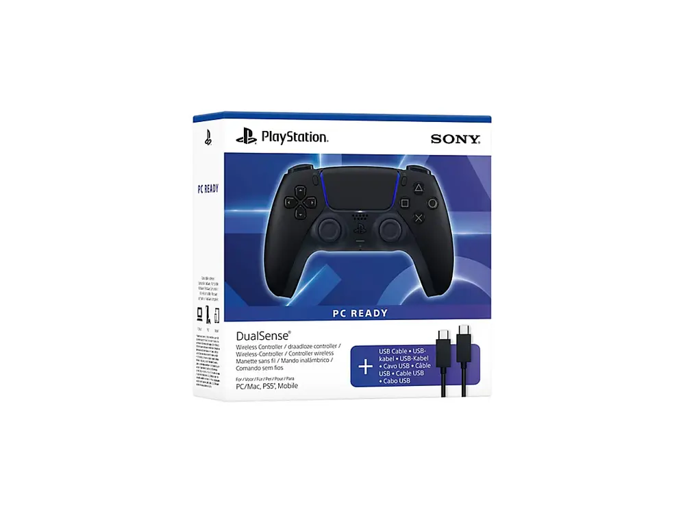 Control Inalámbrico Dualsense Black con Cable PC Ready, Sony, PS5 1