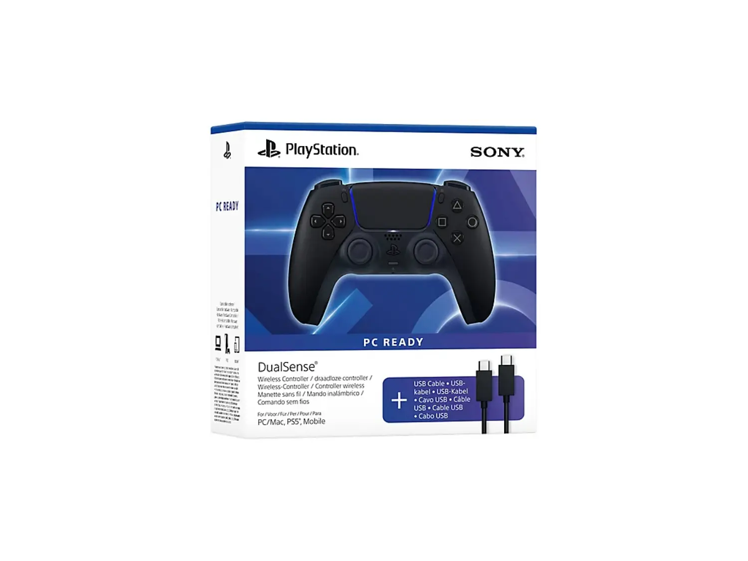 Control Inalámbrico Dualsense Black con Cable PC Ready, Sony, PS5 1