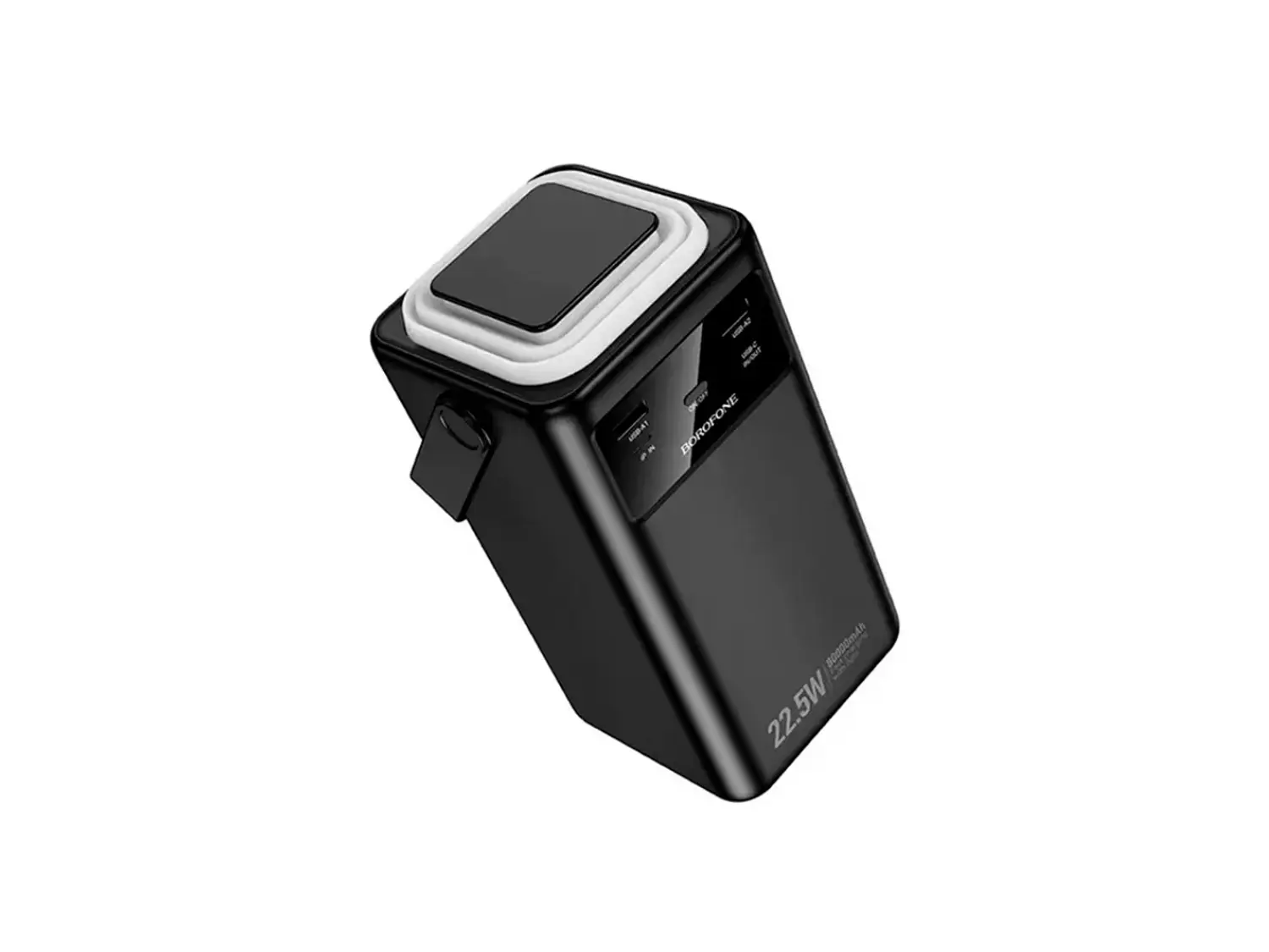 PowerBank Borofone BJ65B 80.000 mAh con Lámpara, Color Negro, 22.5W, PD20W 2