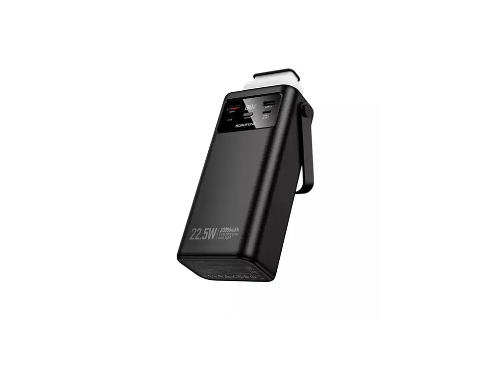 PowerBank Borofone BJ65 30.000 mAh con Lámpara, Color Negro, 22.5W, PD20W 3