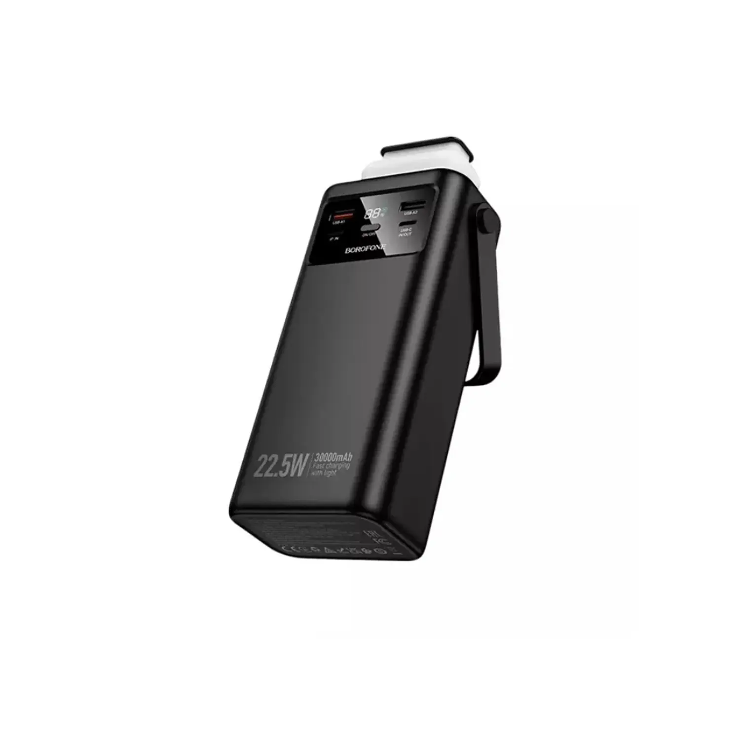 PowerBank Borofone BJ65 30.000 mAh con Lámpara, Color Negro, 22.5W, PD20W 3