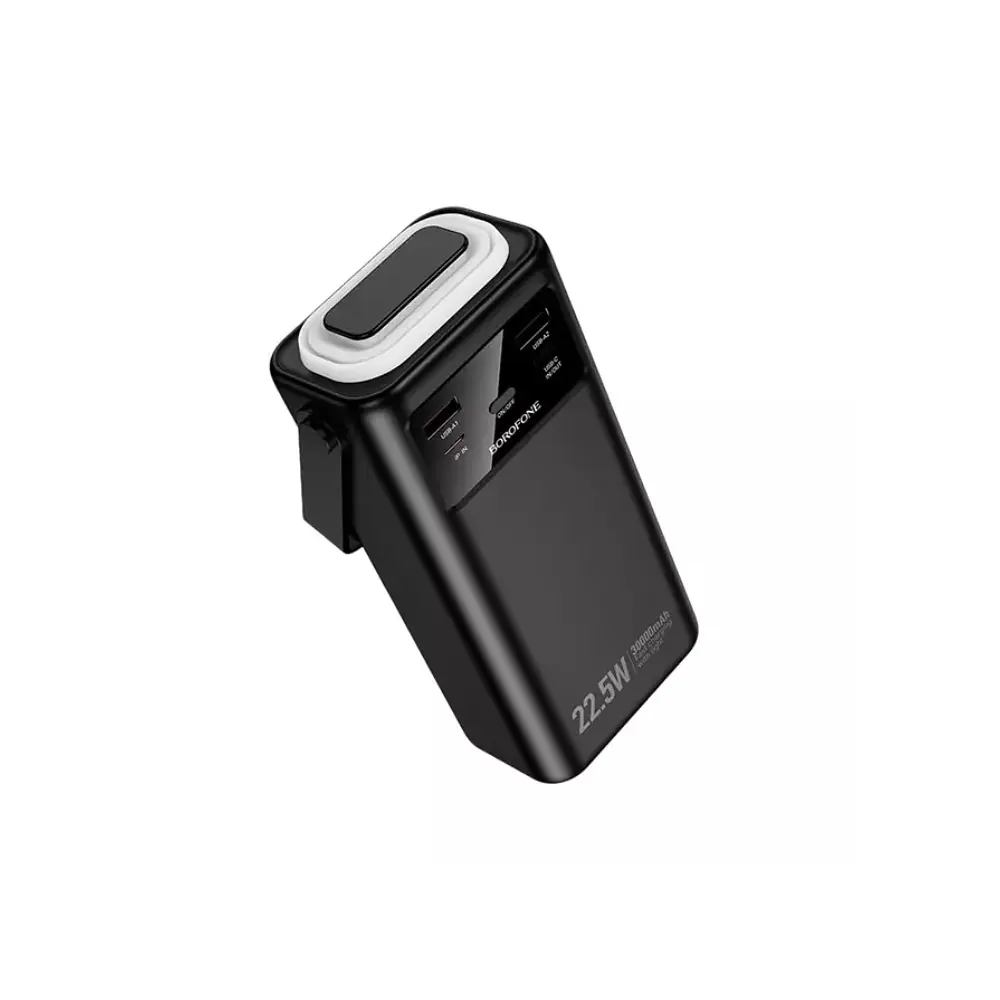 PowerBank Borofone BJ65 30.000 mAh con Lámpara, Color Negro, 22.5W, PD20W 2