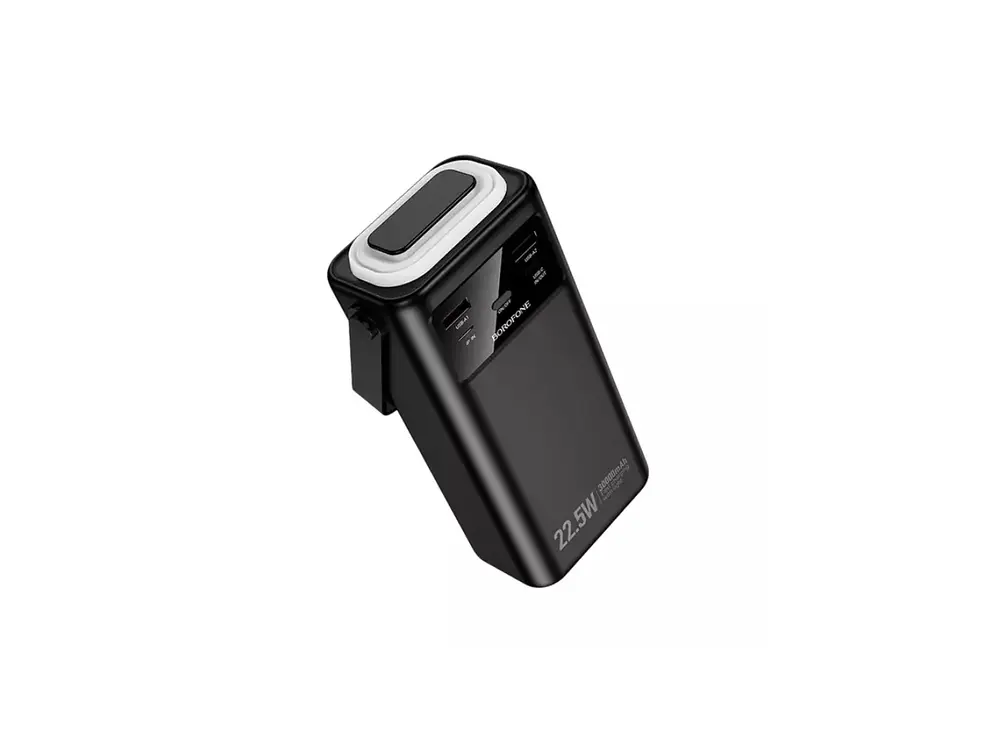 PowerBank Borofone BJ65 30.000 mAh con Lámpara, Color Negro, 22.5W, PD20W 2