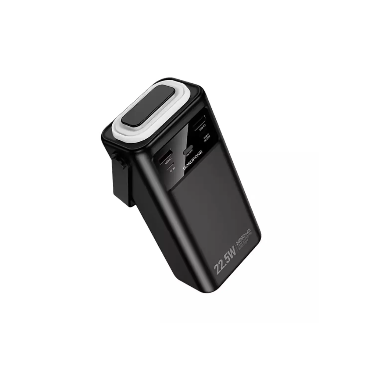 PowerBank Borofone BJ65 30.000 mAh con Lámpara, Color Negro, 22.5W, PD20W 2