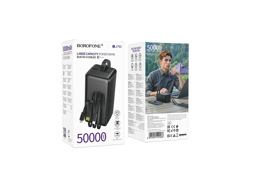 PowerBank Borofone BJ79C 50.000 mAh, Color Negro 4