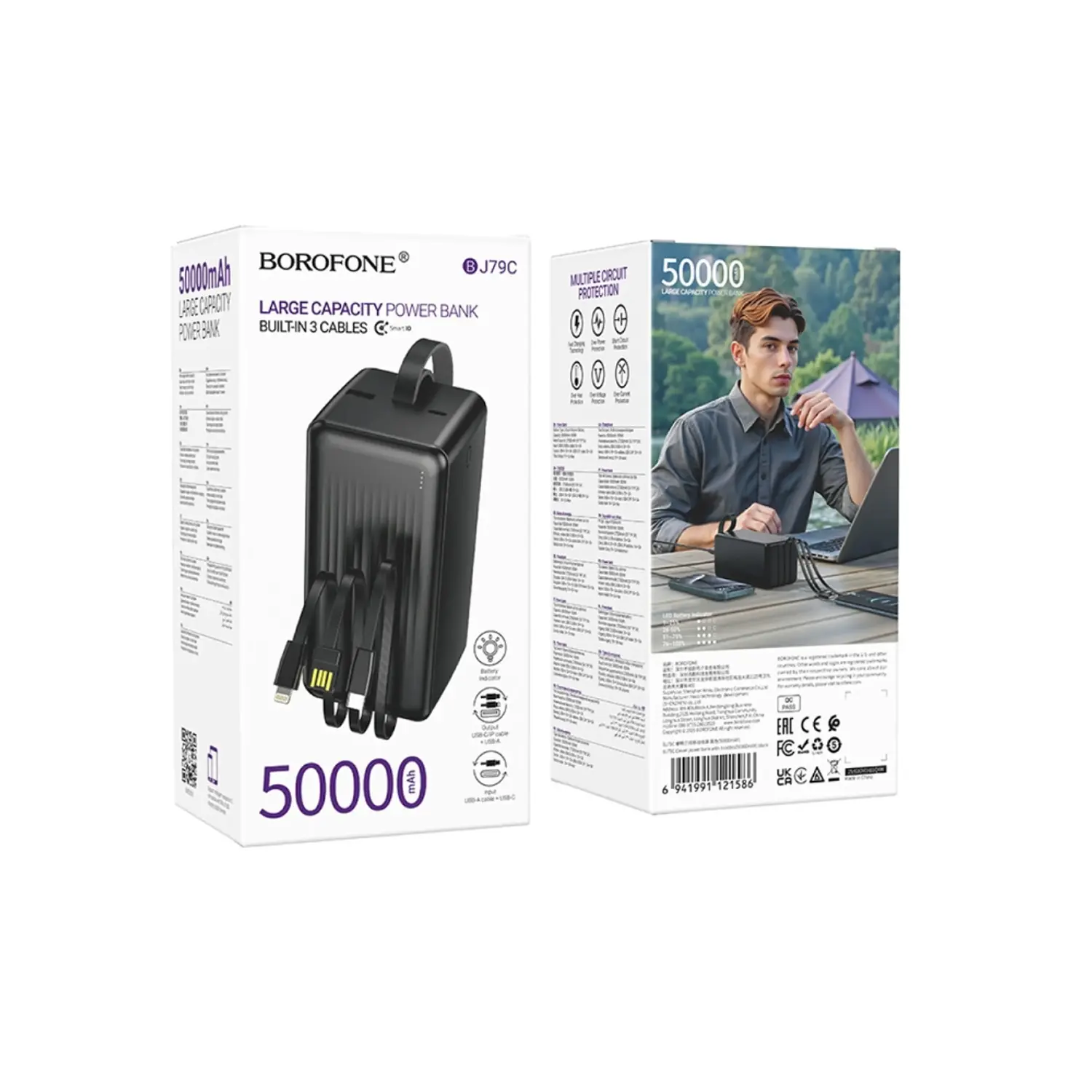 PowerBank Borofone BJ79C 50.000 mAh, Color Negro 4