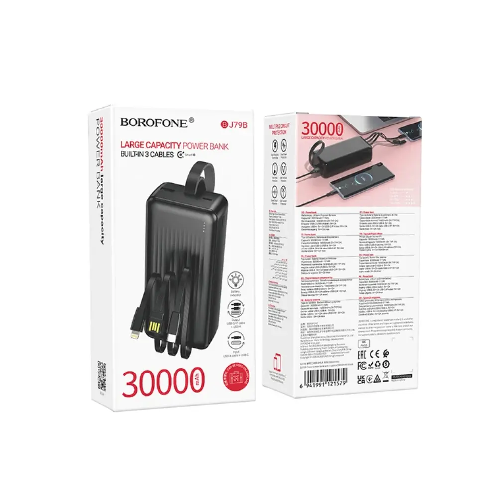 PowerBank Borofone BJ79B 30.000 mAh, Color Negro 4