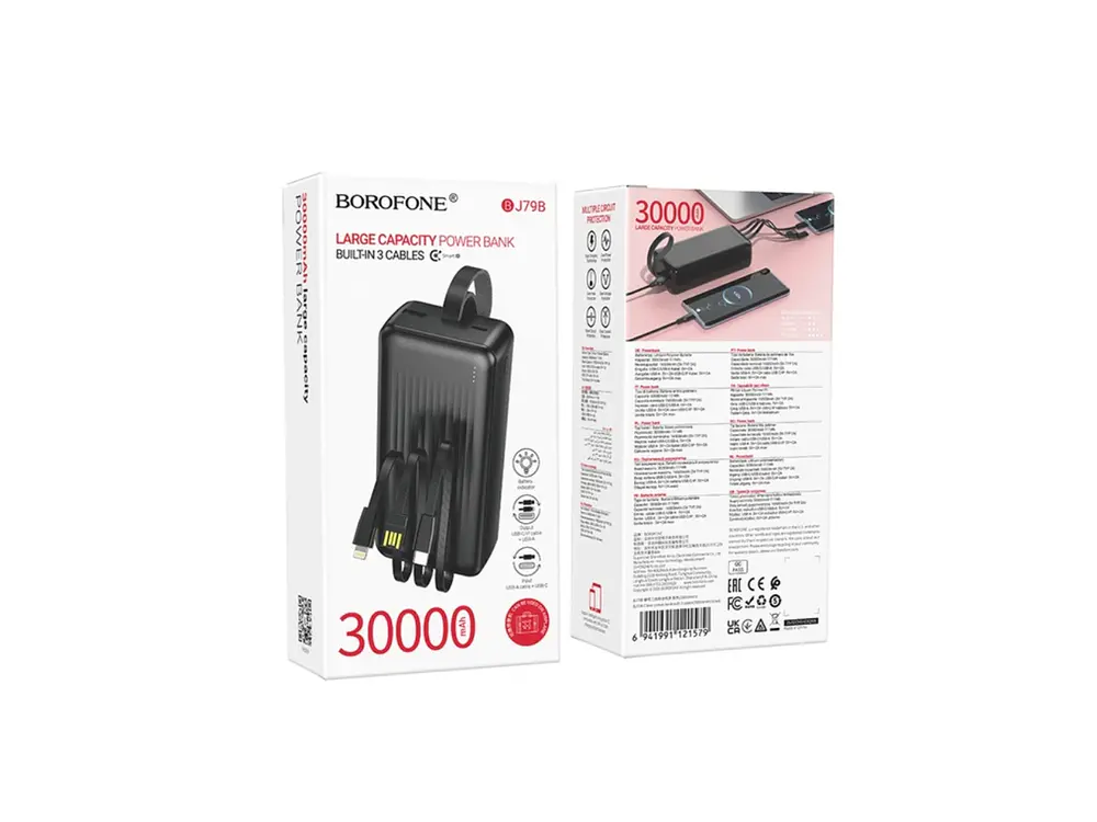 PowerBank Borofone BJ79B 30.000 mAh, Color Negro 4