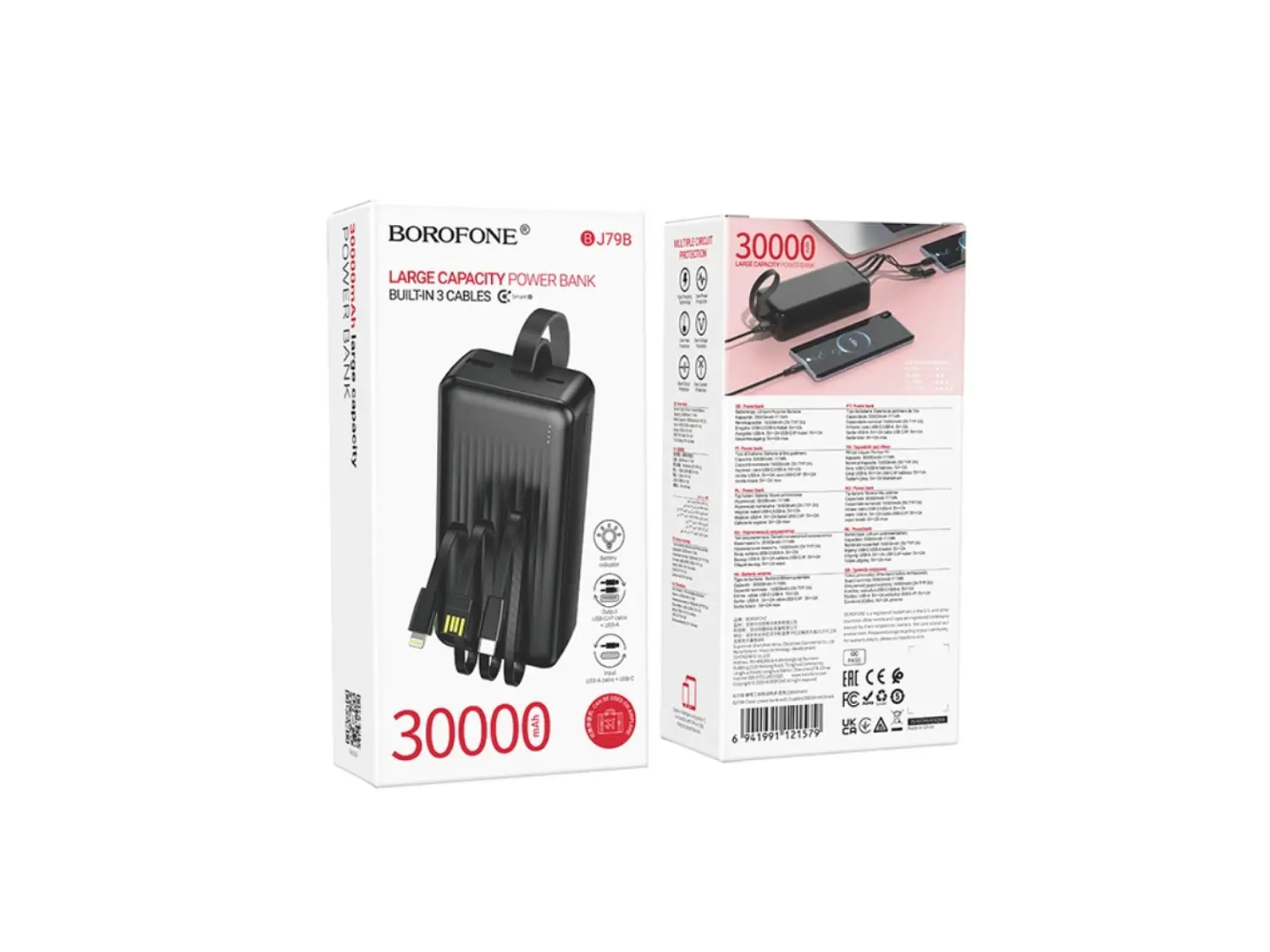 PowerBank Borofone BJ79B 30.000 mAh, Color Negro 4