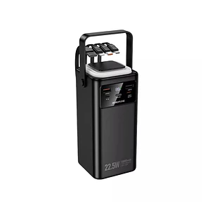 PowerBank Borofone BJ65A 50.000 mAh con Lámpara, Color Negro, 22.5W, PD20W