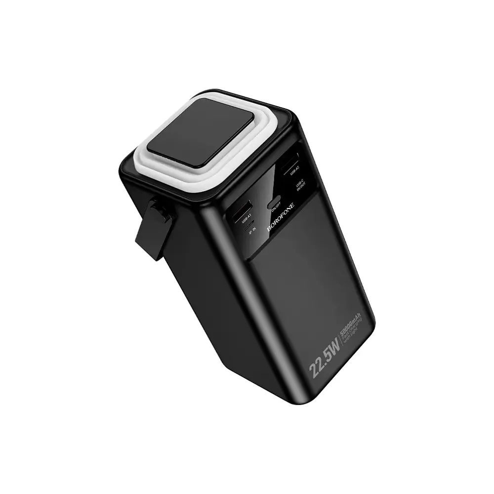 PowerBank Borofone BJ65A 50.000 mAh con Lámpara, Color Negro, 22.5W, PD20W 3