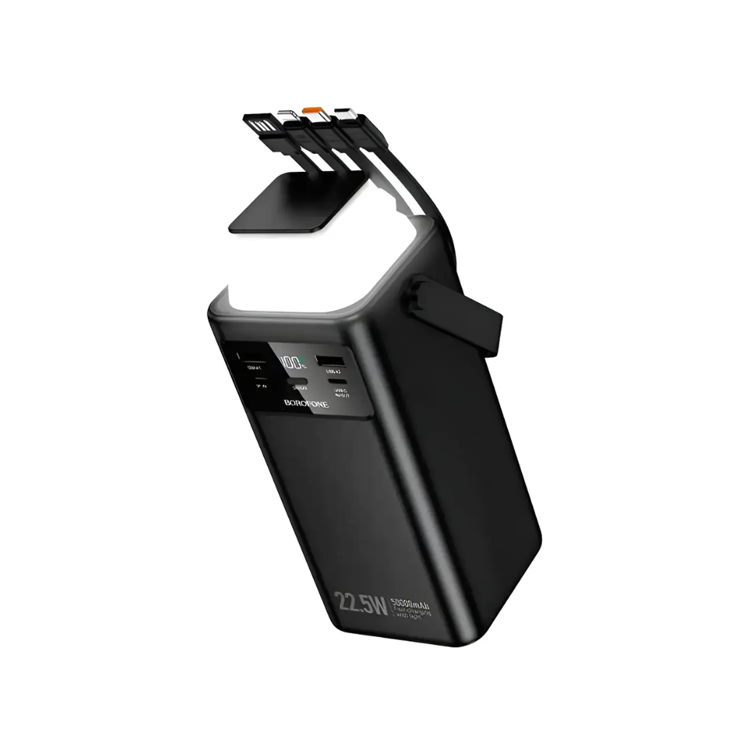 PowerBank Borofone BJ65A 50.000 mAh con Lámpara, Color Negro, 22.5W, PD20W 2