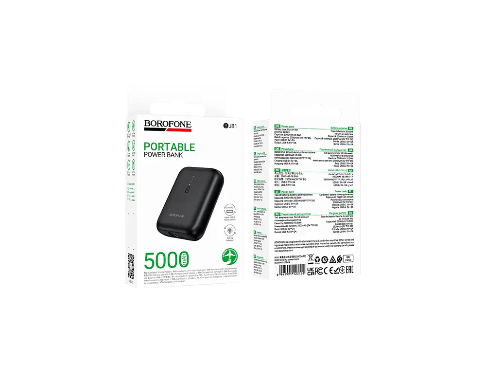 PowerBank Borofone BJ81 5.000 mAh, Color Negro 3