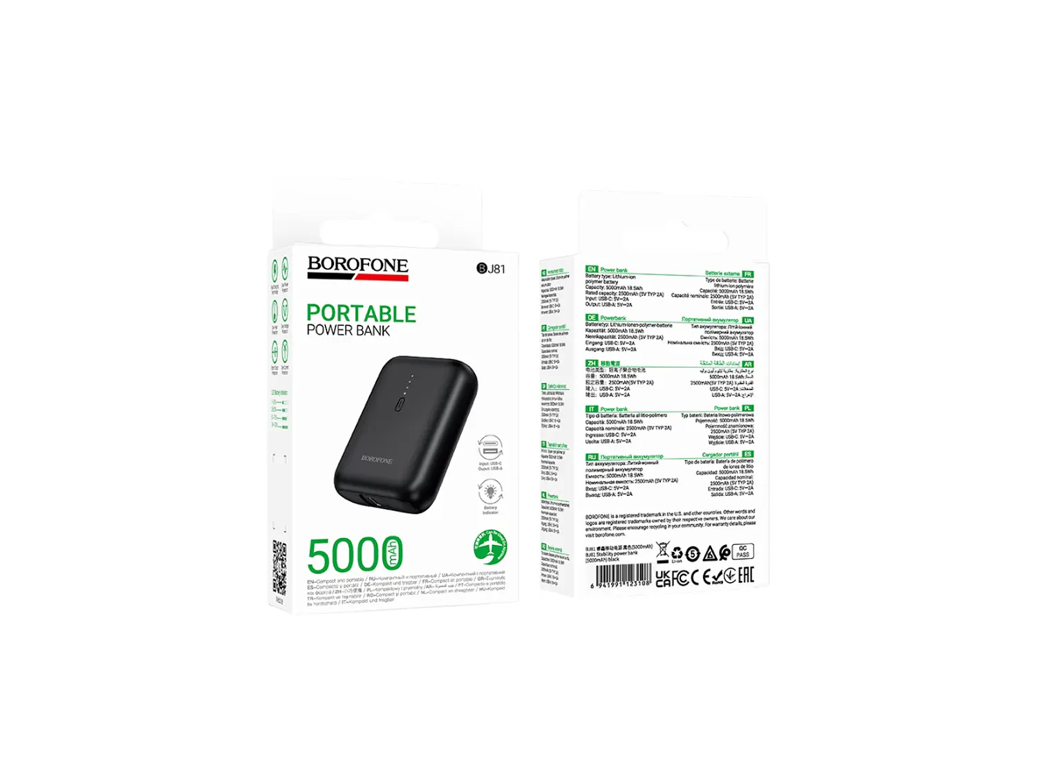 PowerBank Borofone BJ81 5.000 mAh, Color Negro 3