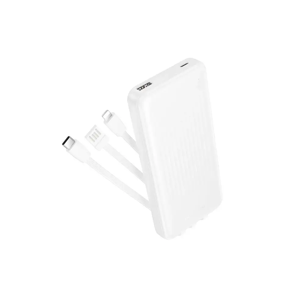 PowerBank Borofone BJ79 Ultra Delgada 10.000 mAh, Color Blanco 1