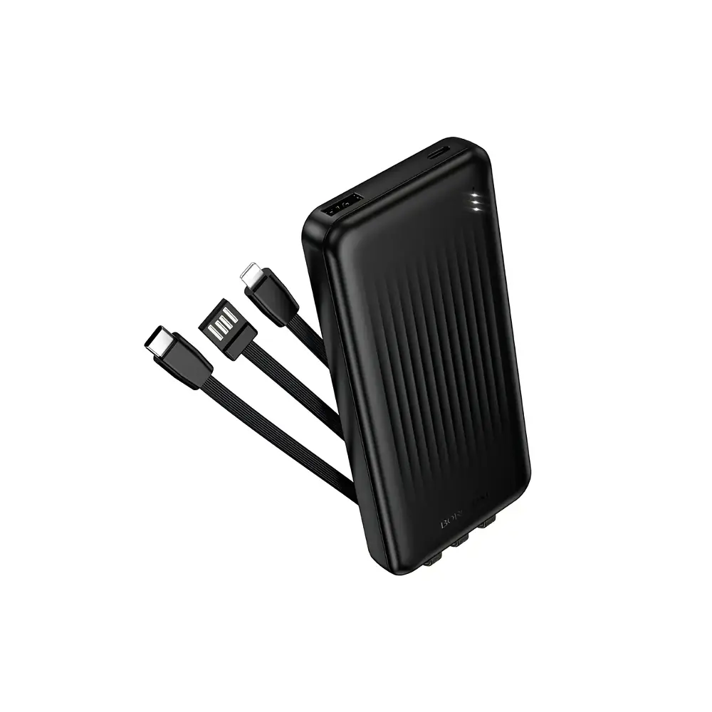 PowerBank Borofone BJ79 Ultra Delgada 10.000 mAh, Color Negro 1