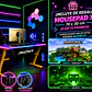 Escritorio Gamer RGB, 120Cm x 60Cm, Color Negro, + Mousepad Gamer 70 x 30 - Miniatura 1