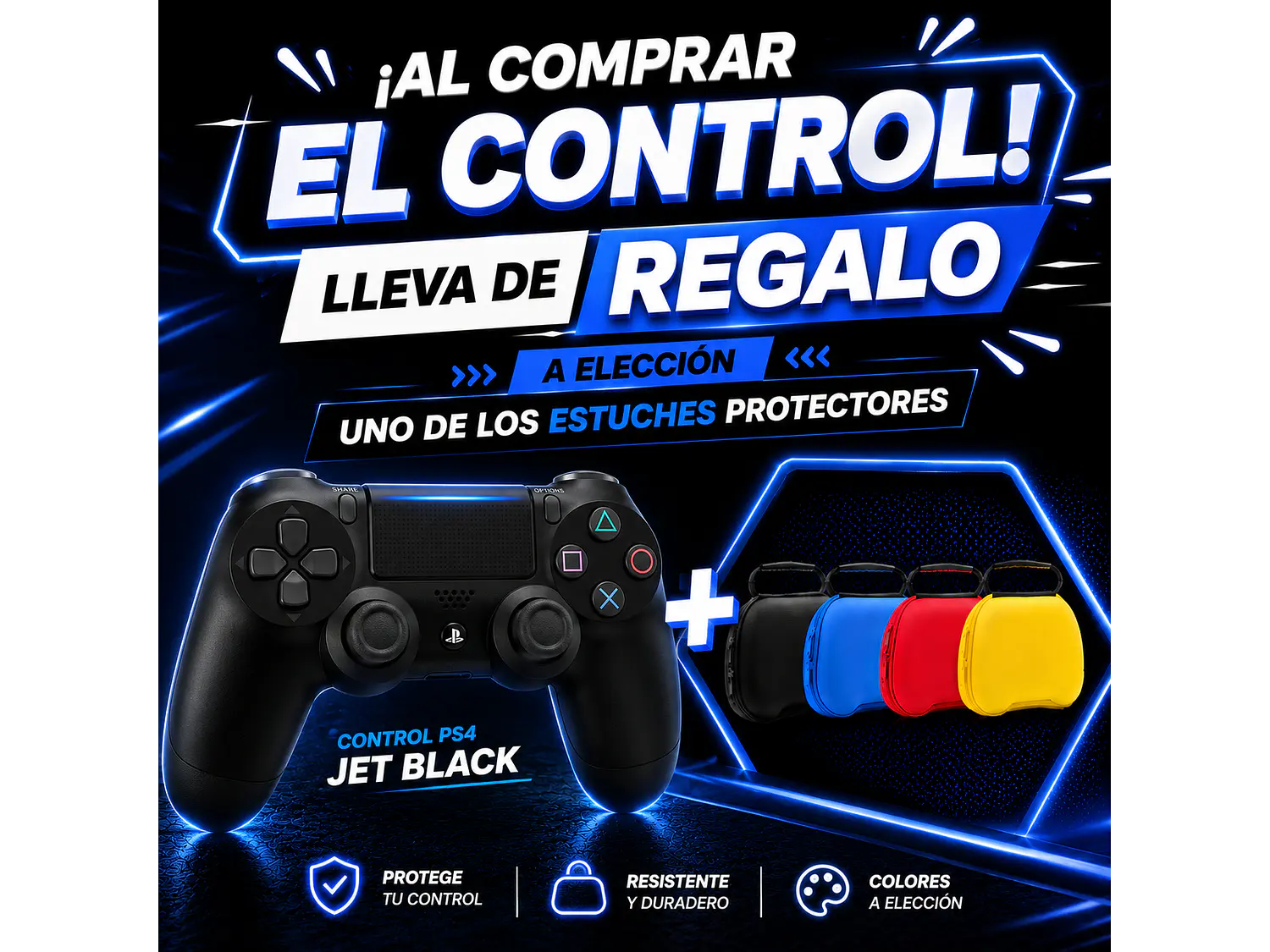 Control Original Sony PS4 Dualshock 4, Color Negro (Open Box) 1